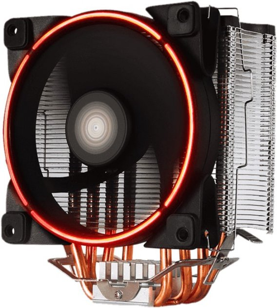 Кулер для процессора Intel/AMD TDP 187W GameMax Gamma 500-Red с подсветкой 120 мм - изображение 4