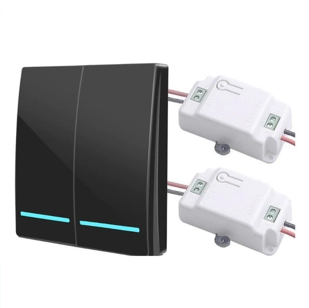 Комплект беспроводной выключатель с реле 2 канала Smartul RB2 RF433 ...