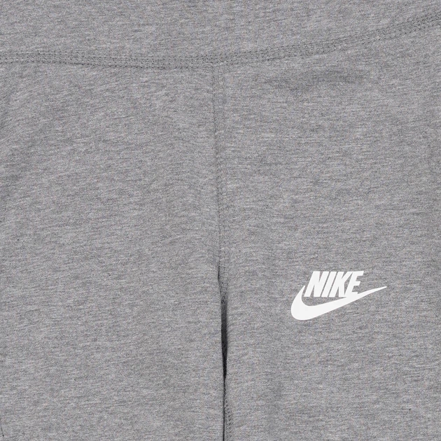 Детские лосины для девочки Nike G Nsw Favorites Gx Hw Legging CU8248-091 122-128 см (XS) Серые (0194494171497) - изображение 7