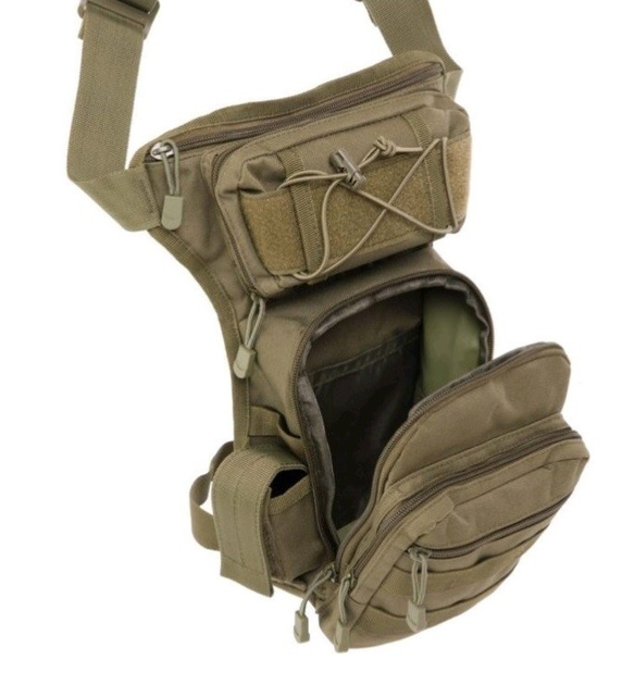Тактическая набедренная сумка, подсумок на бедро SILVER KNIGHT YF-325 олива - изображение 1