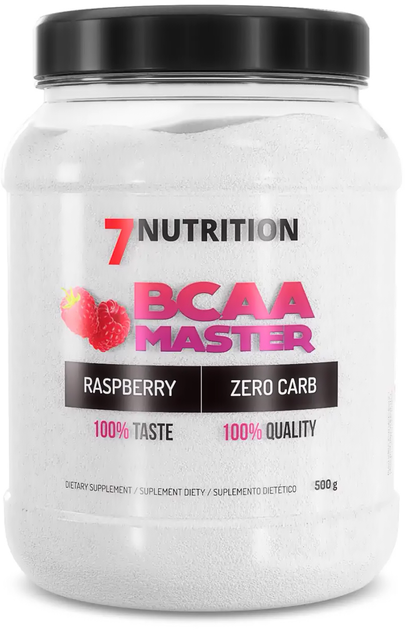 Aminokwasy 7Nutrition BCAA Master 500 g Malina (5907222544884) - obraz 1