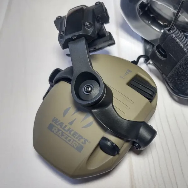 Крепления активных наушников Rail Adapter к шлему чебурашка черные - изображение 2