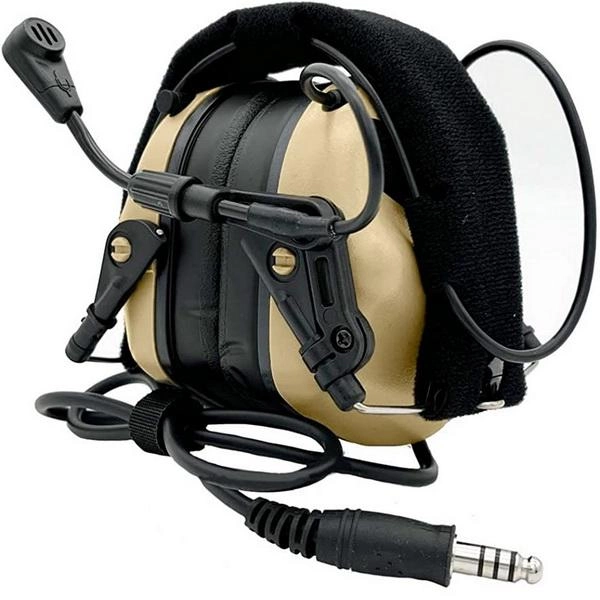 Активні навушники з гарнітурою Earmor M32 Coyote TAN + Premium кріплення на шолом (150223) - зображення 2