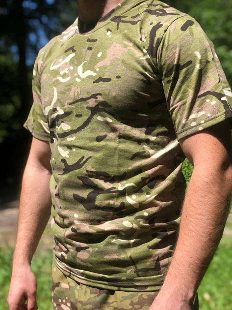 Тактическая футболка мультикам ВСУ хлопок 48 (M) - изображение 1
