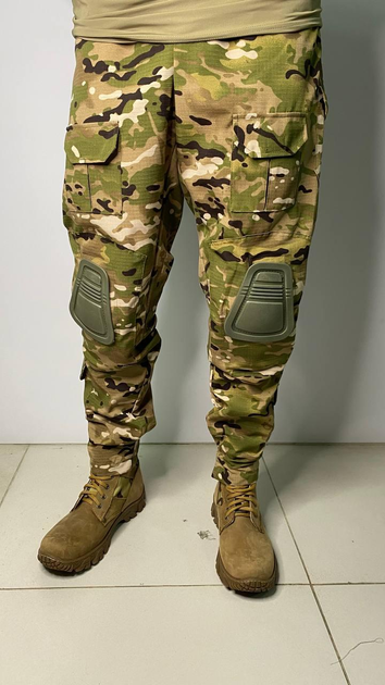 Тактические штаны с наколенниками мультикам рип-стоп 54 (XXL) - изображение 2
