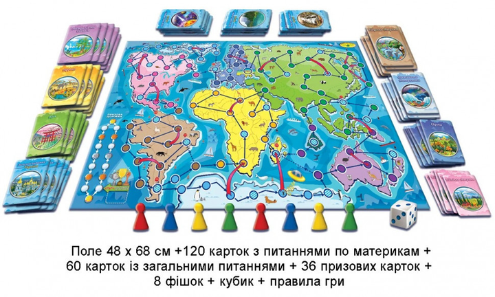 Настольная игра "Вокруг света" 82258 географический квест – фото ...