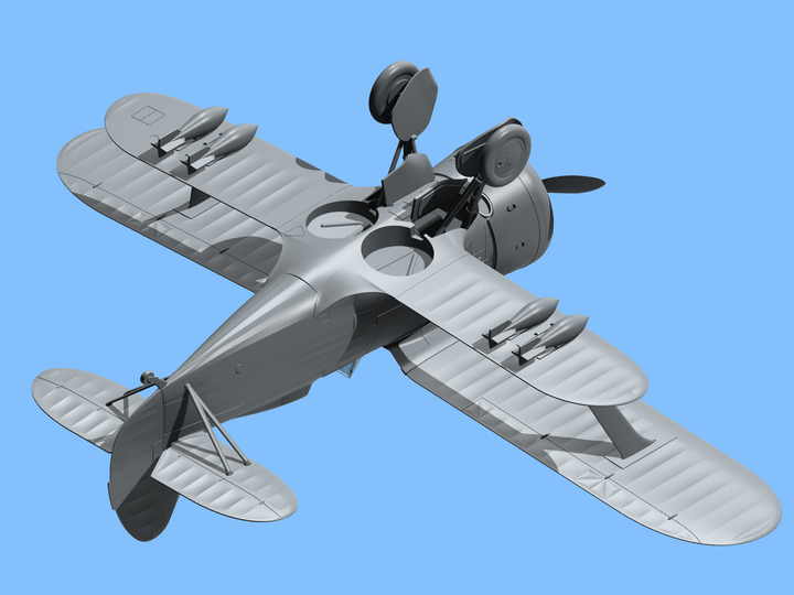 Сборная модель ICM I-153 "Чайка", советский истребитель-биплан 2 Мировой войны 48095 - Фото 11 Сборная модель ICM I-153 "Чайка", советский истребитель-биплан 2 Мировой войны 48095 - изображение 11