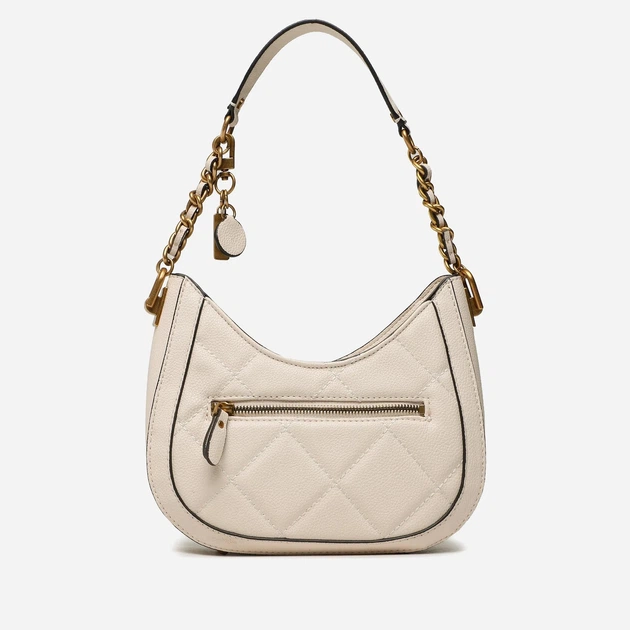 Сумка крос-боді жіноча GUESS ABEY SMALL HOBO HWQB8558010-STO Молочна (800070292868) - зображення 3