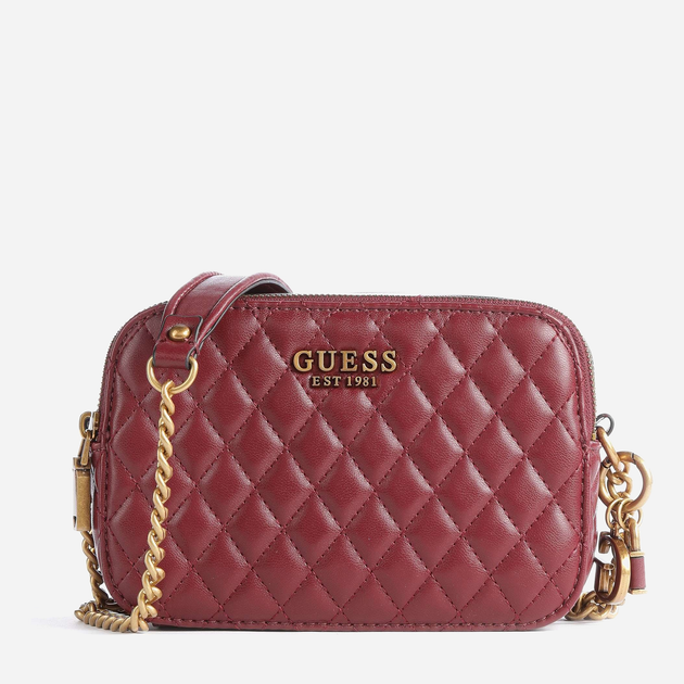 Сумка крос-боді жіноча GUESS MAILA CAMERA BAG HWQB8661140-MER Бордова від Rozetka на платформі USKIDKA Акція на Сумка крос-боді жіноча GUESS MAILA CAMERA BAG HWQB8661140-MER Бордова від Rozetka