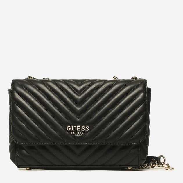Сумка крос-боді жіноча GUESS KEILLAH CONVERTIBLE XBODY FLAP HWQG8690210-BLA Чорна (800070292877) - зображення 4