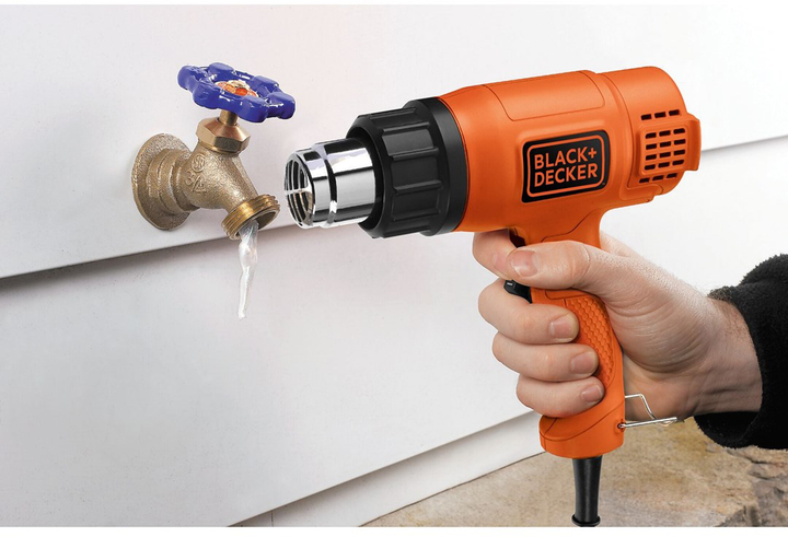 Будівельний фен Black+Decker 740 l/min 1750 W Black, Orange (KX1650-QS) - зображення 5