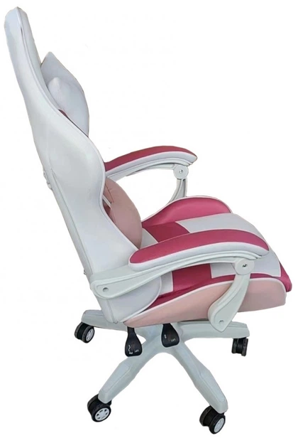 Крісло геймерське Bonro Lady 807 рожево-біле (42300098) - зображення 4