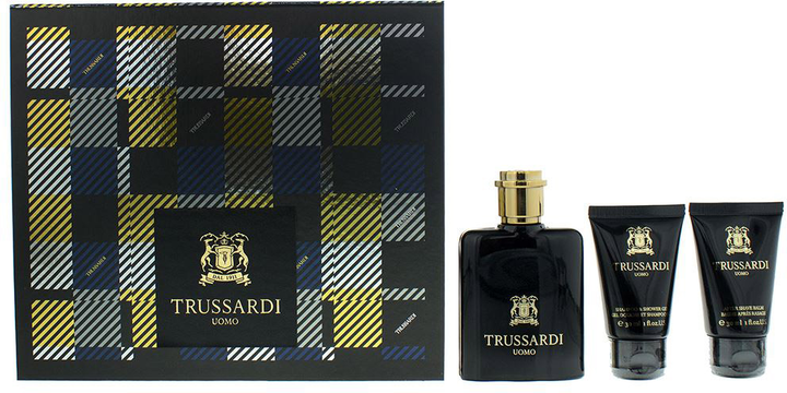 Zestaw prezentowy męski Trussardi Uomo Woda toaletowa 50 ml + Szampon 30 ml + Żel pod prysznic 30 ml (8011530005504) - obraz 1