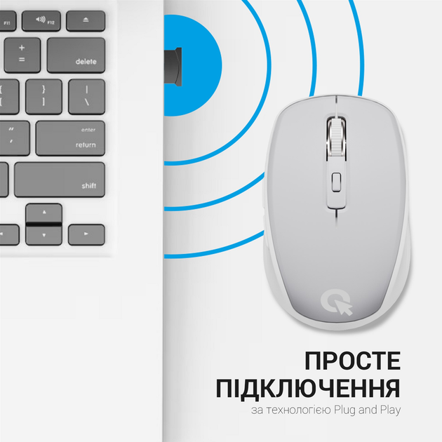 Миша Officepro M267G Silent Click Wireless Gray (M267G) - зображення 11