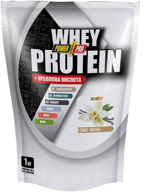 Протеїн Power Pro Whey Protein 1 кг Ванільне морозиво (4820214001787) - зображення 1