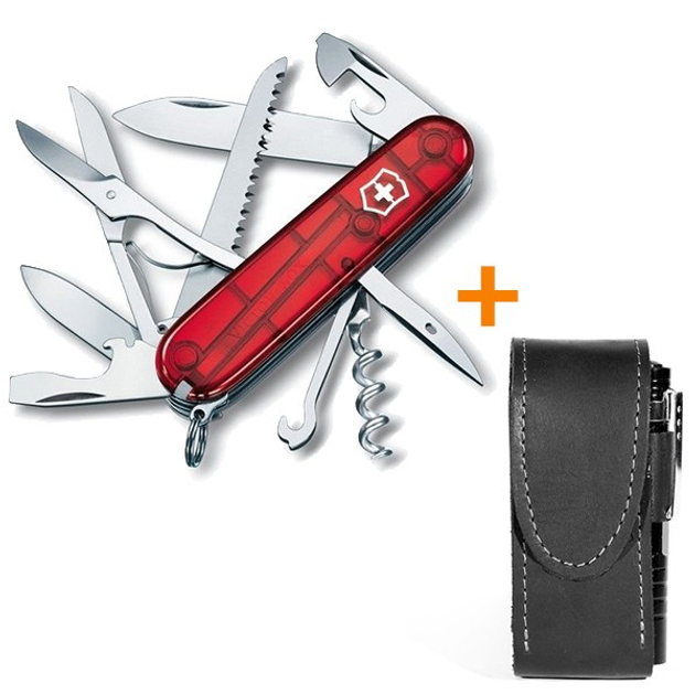 Комплект Нож Victorinox Huntsman 1.3713.T + Чехол с фонариком Police - изображение 2