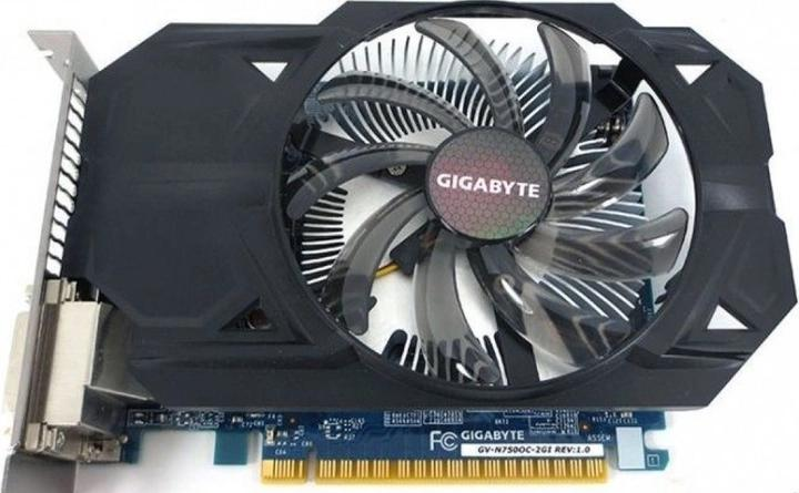 Видеокарта Gigabyte GTX 750 2Gb Windforce (GV-N750OC-2GI) (GDDR5, 128 ...