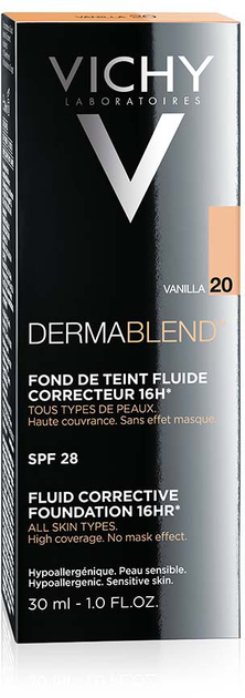 Тональний флюїд для обличчя Vichy Dermablend коригувальний відтінок 20 30 мл (3337875572385) - зображення 2