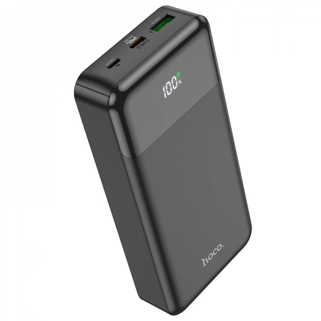 Power bank Hoco J102A PD20W+QC3.0 (22.5W) 20000 mAh портативная батарея повербанк с дисплеем Black - изображение 2