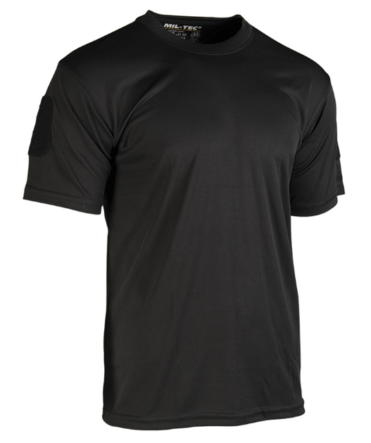 Чоловіча футболка тактична Mil-Tec XL чорна футболка літня - зображення 1