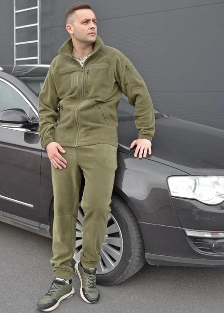 Флісовий костюм з липучками тактичний Хакі 42 (id291r42) - изображение 2