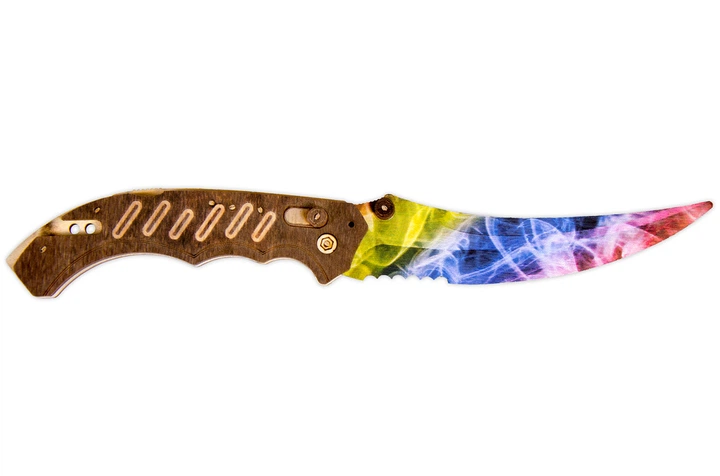 Нож детский деревянный раскладной Флип Marble Fade из CS GO, Сувенир Декор - Фото 1 Нож детский деревянный раскладной Флип Marble Fade из CS GO, Сувенир Декор - изображение 1