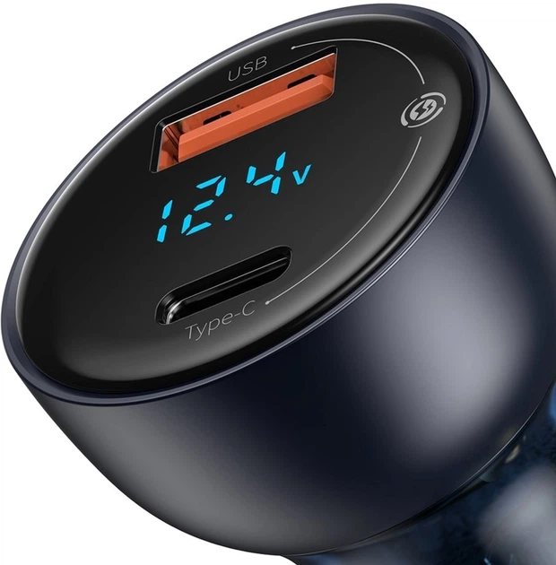 Автомобільний зарядний пристрій Baseus Particular Digital Display QC+PPS Dual Quick Charger Car Charger 65 Вт (TZCCKX-0G) - зображення 5