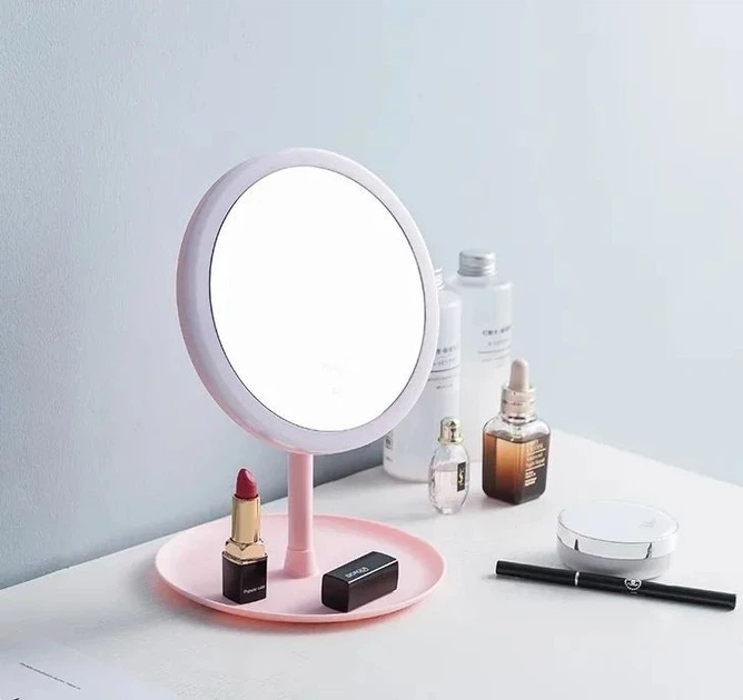 Настольное зеркало с подсветкой LED для макияжа круглое (W8) - изображение 3