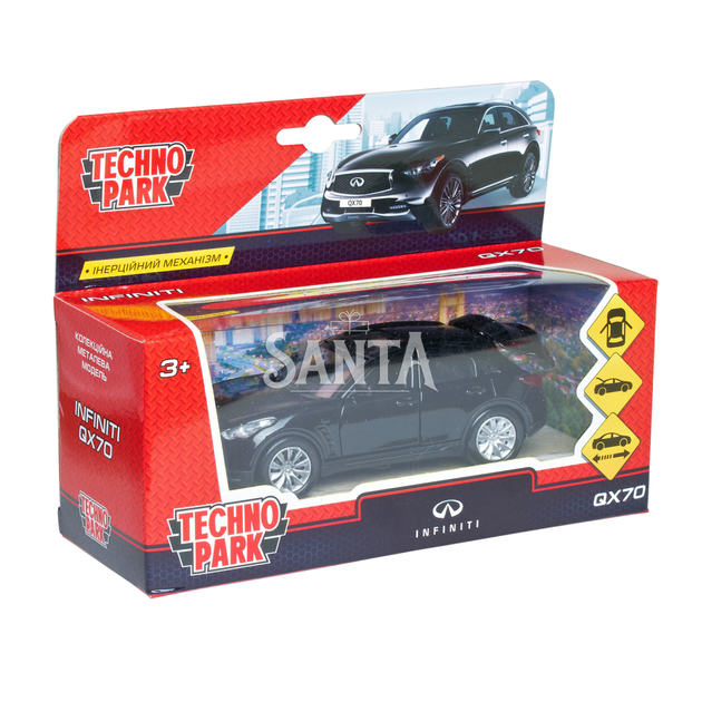 Машинка Автомодель Infiniti Qx70 Чорний, TechnoPark 12*5*4см.(QX70-BK) - зображення 8