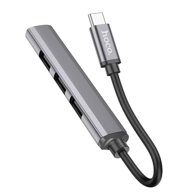 USB-хаб адаптер Hoco HB26 Type-C 4в1 (док станция, Type-, 3 USB3.0 ...