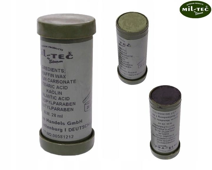 Военная краска камуфляжная 2 шт Camouflage Olive Black Miltec - изображение 1