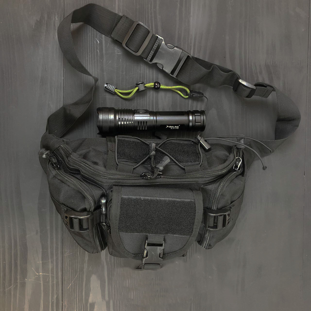 Набор! Качественная тактическая сумка через плечо + тактический фонарь - изображение 2