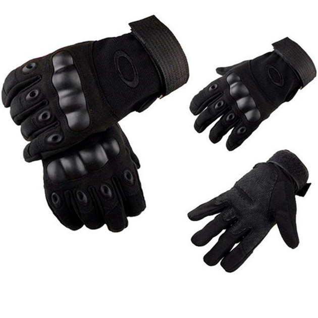 Тактичні рукавички з закритими пальцями, Чорний, M - зображення 2