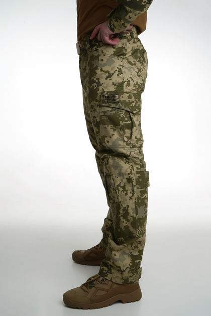 Тактические брюки рип-стоп с карманами для наколенников SM Group розмір 3XL Пиксель - изображение 2