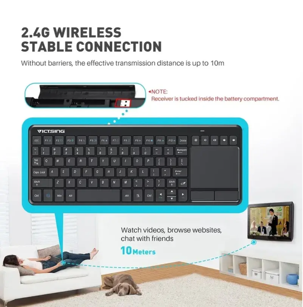 Бездротова клавіатура Victsing PC126B - зображення 2