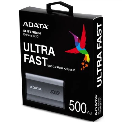 SSD накопитель a-data Elite se880 500gb Titanium Gray usb 3.2 (aeli-se880-500gcgy) - изображение 7