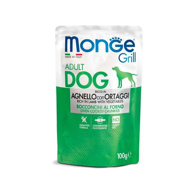 Влажный корм Monge Dog Wet GRILL MIX лосось/ягненок/свинина/ 1.2 кг (017503) - изображение 2