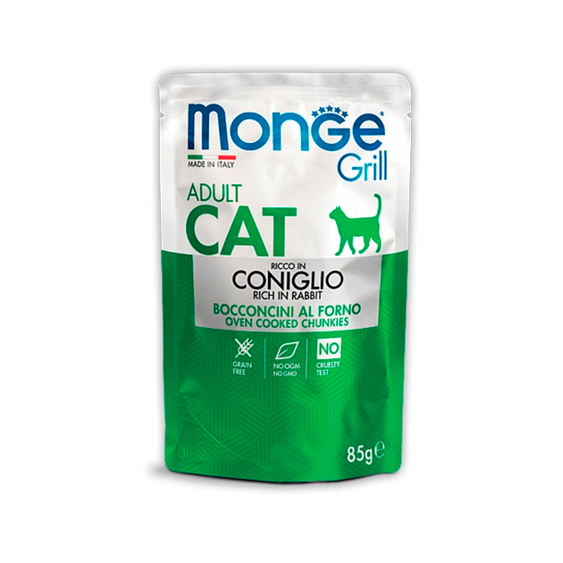 Влажный корм Monge Cat GRILL WetMIX кролик/ягненок 1.02 кг (017534) - изображение 3
