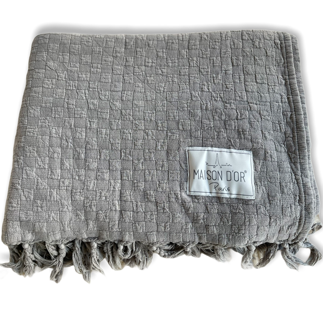 Плед Maison Dor My Favorite Grey бавовна 220-240 см сірий - зображення 2