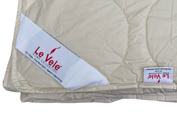 Ковдра Le Vele Pure Wool вовняне 195-215 см кремове - зображення 3