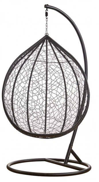Підвісне крісло-гойдалка кокон Bonro 329 L (чорно-сіре) (46000011) - изображение 4