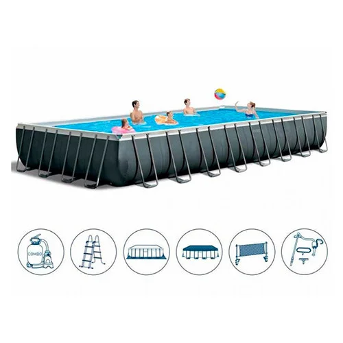 Бассейн каркасный "PREMIUM POOL" INTEX 26378 фильтр-насос, лестница, подстилка, тент - изображение 3