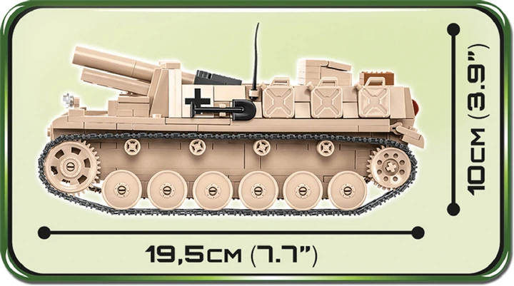 Klocki konstrukcyjne Cobi AHS Sturmpanzer II Bison 465 elementów (COBI-2528) - obraz 10