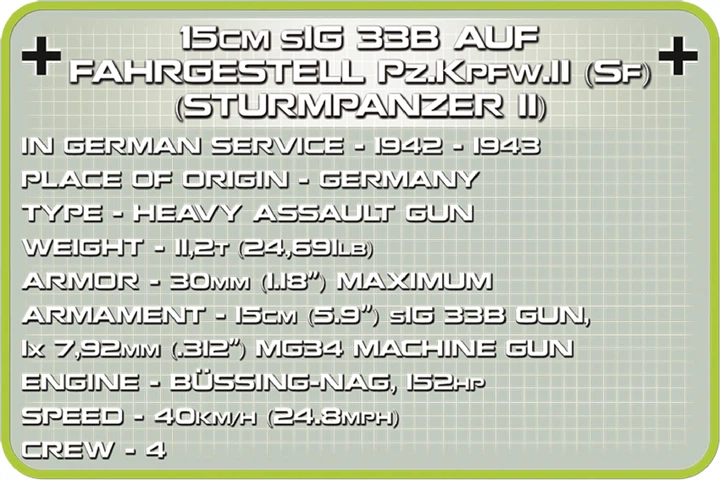 Klocki konstrukcyjne Cobi AHS Sturmpanzer II Bison 465 elementów (COBI-2528) - obraz 14