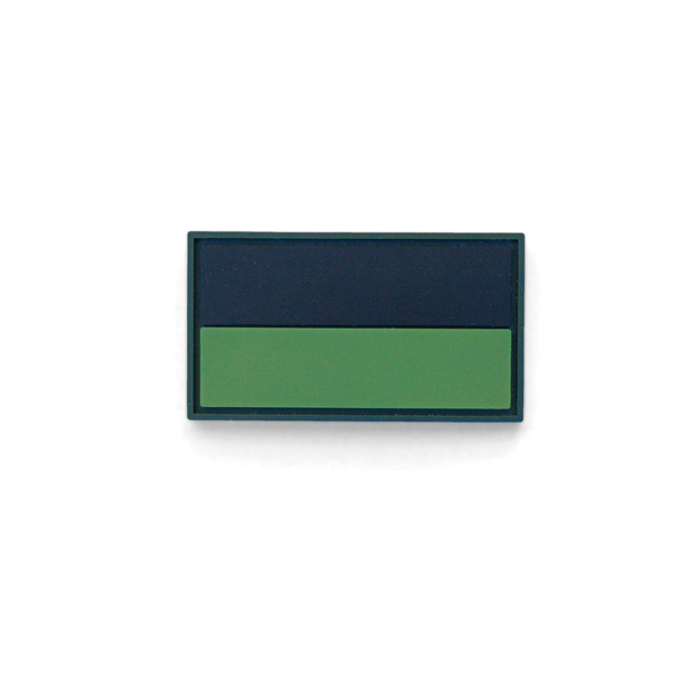 Шеврон (патч) на липучке Luxyart черно-зеленый 7,5*5 см (DB-019) - изображение 1