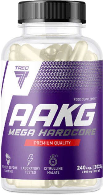 Aminokwasy Trec Nutrition Mega Hardcore 240 kapsułek (5901828345074) - obraz 1