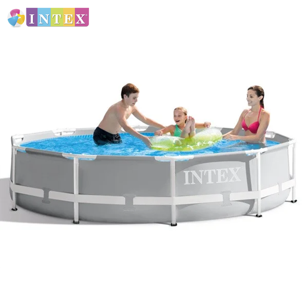 Круглый каркасный бассейн Intex 26700 NP. Размером 305x76см, объём 4485л, от 6 лет - Фото 2 Круглый каркасный бассейн Intex 26700 NP. Размером 305x76см, объём 4485л, от 6 лет - изображение 2