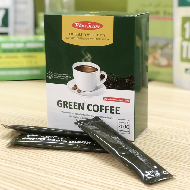 Зеленый кофе для похудения Green Coffee 200 g (20 Sachets x 10 g) Wins Town - Фото 3 Зеленый кофе для похудения Green Coffee 200 g (20 Sachets x 10 g) Wins Town - изображение 3