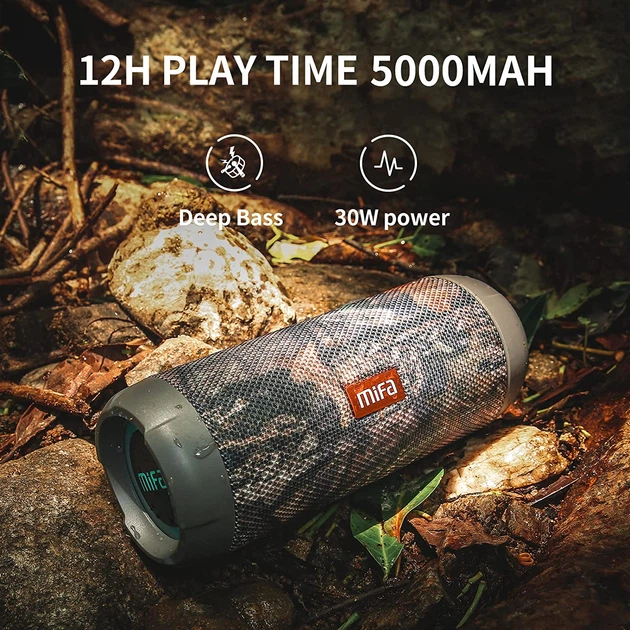 Портативнкая колонка Mifa WildRod camouflage 30 Вт IP67 Bluetooth 5.3 - изображение 6