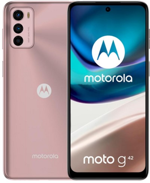 Smartfon Motorola Moto G42 6/128GB Metallic Rose (PAU00031RO) - obraz 1